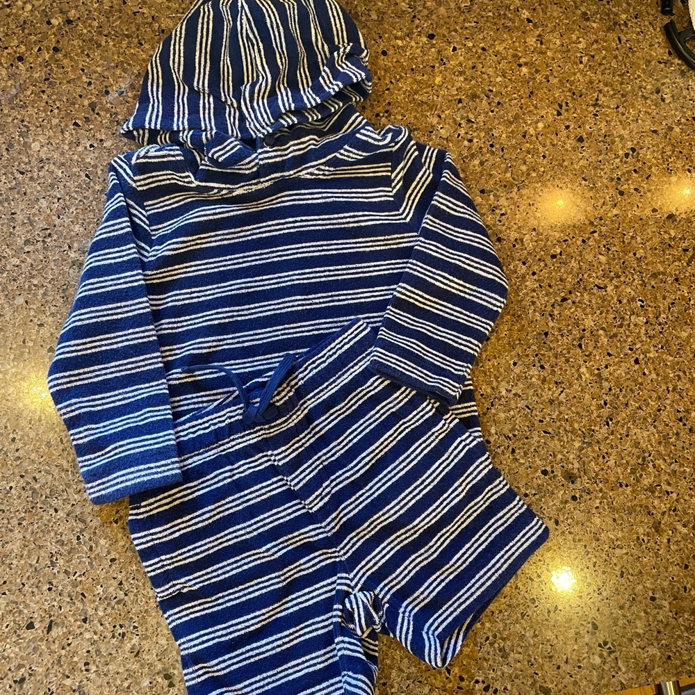 Janie and Jack Terry Hooded Pullover set